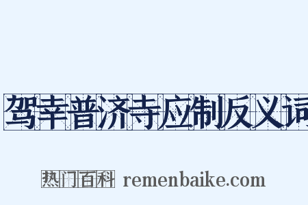 驾幸普济寺应制反义词是什么意思的图片